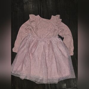 Cat & Jack Pink Ruffle Sleeve Dress